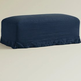 Resim Gala Pouff L Natural Beige - Cotton-Dark Brown / Fix Cover 