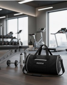 Resim Beşiktaş Lisanslı Silindir Siyah Orijinal Spor Çantası 