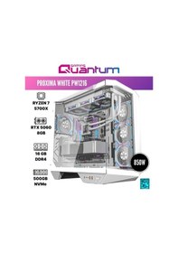 Resim Quantum Gaming Proxima White PW1216 R7-5700X 16 GB 512 GB NVME 8 GB RTX5060 Free Dos Masaüstü Oyuncu Bilgisayarı 