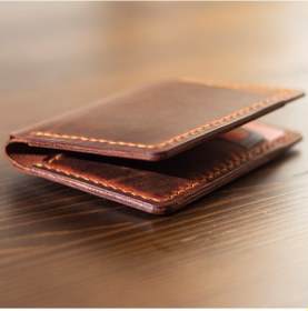 Resim Kişiye Isme Özel Bifold Dik Para Bölmeli Deri Cüzdan Rose 