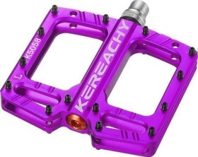 Resim Kereachy 3 Rulmanlı Ultralight Alüminyum Alaşımlı Mtb Bmx Geniş Platform Bisiklet Pedalı Mor 