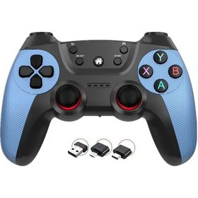 Resim Blue-2.4g Kablosuz Oyun Denetleyicisi Pc Gamepad Için Kablosuz Joystick Joypad Ps3/akıllı Telefon/tablet/pc/andriod Tv Kutusu 