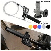 Resim Hightower 22mm Cnc Alüminyum Acer Gaz Kumandası + 1200mm Gaz Kablosu Crf50 70 110 Irbıs 125 250 Kırmızı Set 