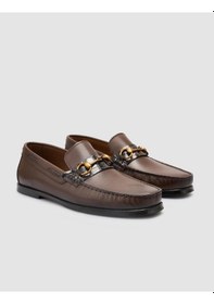 Resim Cabani %100 Hakiki Deri Kahverengi Erkek Klasik Ayakkabı Kahverengi 