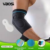 Resim 1 Adet VBOSI 3D Örgü Elastik Nefes Alabilen Uniseks Dirsek Destek Kolluğu, Jel Pedli ve Ergonomik Tasarım - Tenis, Koşu, Basketbol, Vücut Geliştirme Fitness için Çok Renk Seçenekleri | Uniseks Dirsek Kolçağı | Jel Dolgulu, Dirsek Koruyucu 