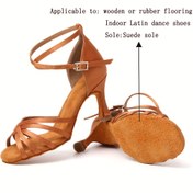 Resim İç Mekan Latin Dans Ayakkabıları ile Suede Tabanlı Model L802 