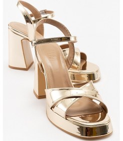 Resim Luvishoes Lello Altın Kadın Topuklu Ayakkabı Altın 