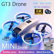 Resim Shem GT3 Mini Drone GPS 8K Profesyonel HD 180 ° Çift Kameralar 5G WIFI Engellerden Kaçınma 