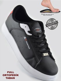 Resim Mp 1079 Ortopedik Cilt Malzeme Suya Dayanıklı Erkek Spor Ayakkabı Siyah 