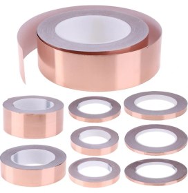 Resim Four Season 20 Mm x 20 Mt Tek Taraflı Iletken Bakır Folyo Kapton Bant Gitar Salyangoz Kovucu 