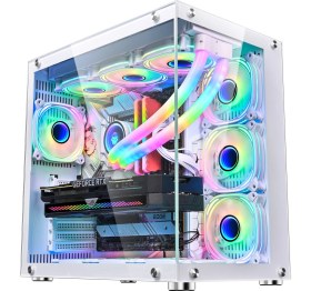 Resim Wjcoolman Robın2 Uzaktan Kumandalı Rgb 7 Fanlı Gaming Akvaryum Beyaz Kasa 