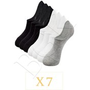 Resim Bgk Unisex 7'li Görünmez Spor Ayakkabı Çorabı Şeffaf Beyaz - Gri - Siyah 