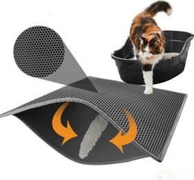 Resim Kedi Tuvalet Önü Paspası Büyük Boy 