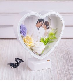 Resim Bk Gift Kişiye Özel Fotoğraflı Güllü Ledli Kalp Abajur Çerçeve, Sevgiliye Hediye, Arkadaş Hediye Kobitmeyencom34137 Bk Gift 