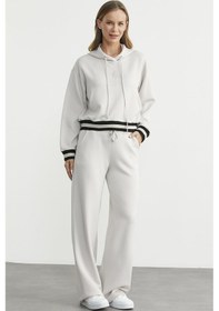 Resim Kapüşonlu Rahat Kalıp Scuba Eşofman Takım - Taş Taş 