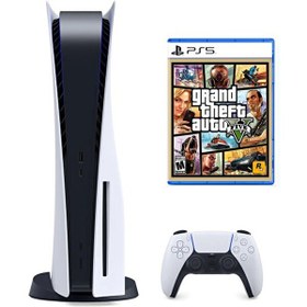 Resim Sony Playstation 5 Diskli Oyun Konsolu + GTA V 5 PS5 Oyun (İthalatçı Garantili) 