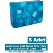 Resim %100 Doğal Güzel Kokulu El Yüz Saç Vücut Cilt Orijinal Bitkisel Kolojen Sabunu 100g - 5 Adet 