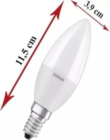Resim Osram Led Value CLB60 7,5W/827 3'lü E14 Duy Sarı Işık 2700K Led Mum Ampul 