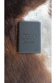 Resim EFE DERİ Audi Deri Dikişli Araç Ruhsat Kılıfı Kabı Ruhsatlık Ruhsat Koruyucu 