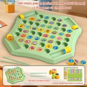 Resim 104 Parça Hayvan + Meyve Çevirme Eşleştirme Oyunu - Dört Oyunculu, Renkli Taşlarla Mantık ve Strateji Gelişimi ile Odaklanma Eğitimi İçin İdeal Genç Yetişkinler İçin 