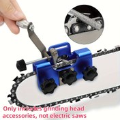 Resim 4mm Taşlama Başlıklı Ağır Hizmet Tipi Manuel Zincirli Testere Bileme Makinesi - Ayarlanabilir Keskinlik, Pil Gerekmez, Sabit Tabla ve Kol Mekaniği İle Portatif zincir testeresi bileyici makine, Zincirli Testere Bileme Makinesi 