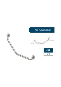 Resim Sukar Açılı Tutunma Barı Q32 Paslanmaz Gümüş 