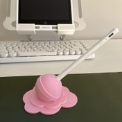 Resim Yaratıcı Dökülen Bonbon Elma Kalem Tutucu - Sevimli Pembe ve Beyaz Masa Düzenleyici, Eğlenceli Tasarım, Taşınabilir Depolama için Elma Kalem, Dokunmatik Kalem ve Aksesuarlar, Ofis veya Ev Çalışma Alanı için Mükemmel Hediye, Sevimli Kalem Tutucu 