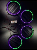 Resim POZART AUDİO SYSTEMS Piksel Neon Ledli 20cm Midrange Hoparlör Kapağı 4adet Kapak+Modül Soketli Tak Çıkart Kolay Montaj 