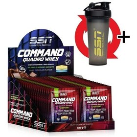 Resim SSN Sports Style Nutrition Command Quadro Whey 22 gr X 40 Şase Kutu 880 gr (ÇİKOLATA) Protein Tozu 