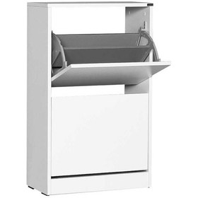Resim Flat Duo 2 Katlı Ayakkabılık Dolabı - Beyaz 