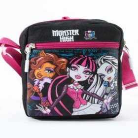 Resim Trg Polo Monsterhigh Draculaura Çocuk Omuz Çantası 3 Bölmeli Su Geçirmez Kumaş 21 16 6 Cm Siyah - Siyah 