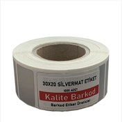 Resim 30x20 Silvermat Etiket | Rulo Demirbaş Etiketi 