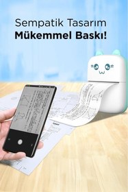 Resim Torima Yazıcı Termal Kablosuz Bağlantılı Ap Kontrol Taşınabilir Mini Yazıcı C9 Mavi 