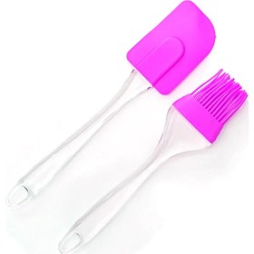 Resim Ucuzal Silikon Yumurta Fırçası ve Spatula 2'li Set 