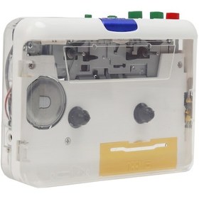 Resim Monyee Transparan Kasa Renkli Tuşlu Taşınabilir Kaset Çalar - Mp3 Dönüştürücü, Stereo Ses, Type-c Arayüzü Pil Ve Kaset Hariç Ton010s 10.1" 