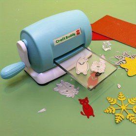 Resim 1 Set Craft Buddy Manuel Kesme ve Kabartma Makinesi, Metal Sanat ve El Sanatları Aleti, Elektrik Gerektirmez, DIY Kabartma Aracı Scrapbooking, Kart Yapımı, Kağıt El Sanatları İçin - Karışık Renk 