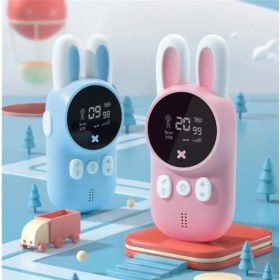 Resim Wowkids XJ11 Rabbit Çocuk Walkie Talkie Blue-Pink 1-3 Pmr Telsiz 