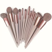 Resim 13 Parça/8 Parça Makyaj Fırçası Seti - Yumuşak Sentetik Lif, ABS Plastik Saplı, Naylon Kıllar, Allık, Fondöten, Göz Farı, Kaş ve Dudak Fırçaları Dahil - Başlangıç Seviyesi ve Profesyoneller İçin İdeal, Seyahat Dostu 