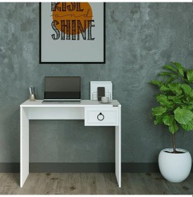 Resim Hampton Çekmeceli Çalışma Masası-mat Beyaz 90x75x51 Cm Gxyxd 