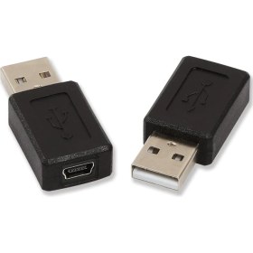 Resim Aogo Mini USB Erkek USB 2.0 A Erkek - USB B Mini 5 Pin Dişi Adaptör Dönüştürücü Çevirici 