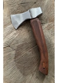 Resim Dmr Dövme Karbon Çelik Kamp Baltası El Yapımı Balta 800gr Kılıflı 