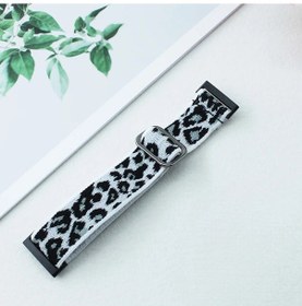 Resim Sunshine022 Beyaz Leopar Desenli Nefes Alabilir Fitbit Sense Versa Spor Kordon 