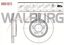 Resim HONDA CRV 97-02 ÖN FREN DİSKİ 282MM (WALBURG) 