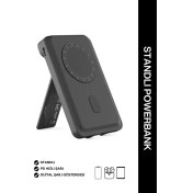 Resim Iwalk Mag-X Magsafe Uyumlu Standlı 5.000MAH Powerbank MXB003 Sıyah 