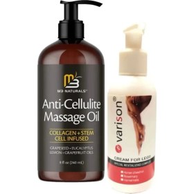 Resim Buğz M3 Naturals Anti-Cellulite Massage Oil 240 ml Masaj Yağı + Varison 120 ml Kremi 