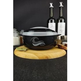 Resim Paslanmaz Çelik Hazneli Yemek Termosu 1000 ml Siyah - CKR3149 