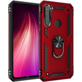 Resim Xiaomi Redmi Note 8 Kılıf Vega Tank Sert Yüzüklü Standlı Zırh Koruma Kapak 