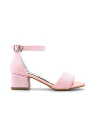 Resim Hapshoe Lilo Simli Pembe Tek Bantlı Kız Çocuk Topuklu Abiye Ayakkabı Pembe 