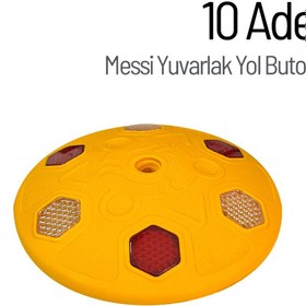 Resim İleri Trafik 10'lu Messi Yuvarlak Yol Butonu Seti 