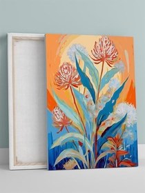 Resim Postermanya Sunrise Bloom, Gün Doğumu Çiçekleri Soyut Sanat Kanvas Tablo - Tuval Tablo 